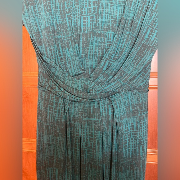 MaxMara Dress Cap Sleeves Emerald Green Size 12 - Picture 5 of 16